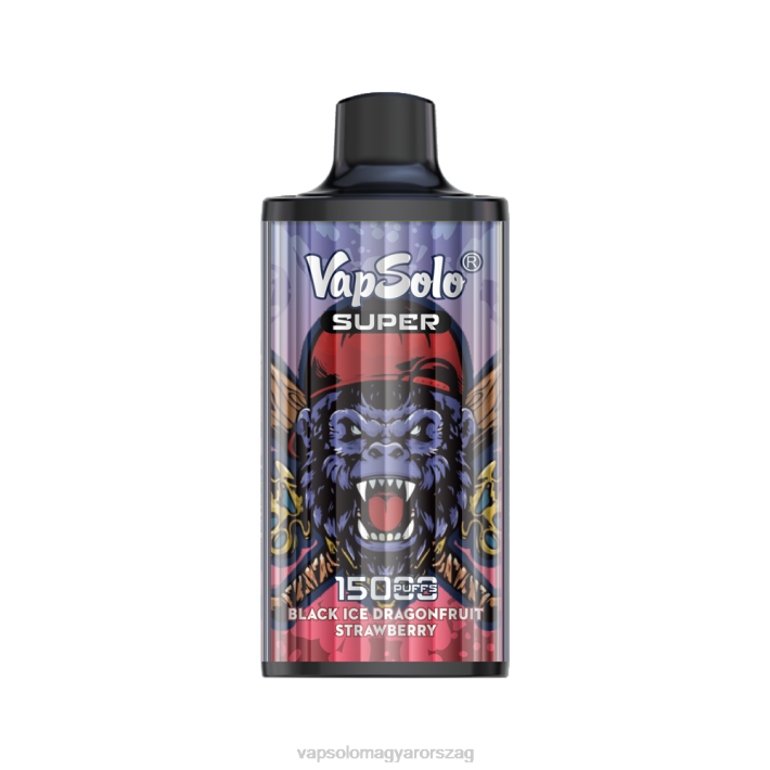 VapSolo Review - fekete jég drangofruit eper VapSolo SUPER eldobható vape 842813